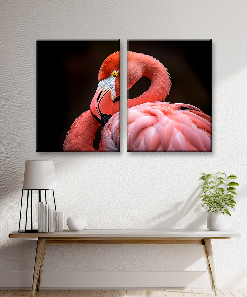Elegant Flamingo Canvas Wall Art – Tropical Grace Collection | Premium Fade-Resistant Print