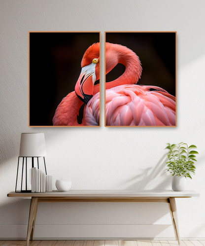 Elegant Flamingo Canvas Wall Art – Tropical Grace Collection | Premium Fade-Resistant Print