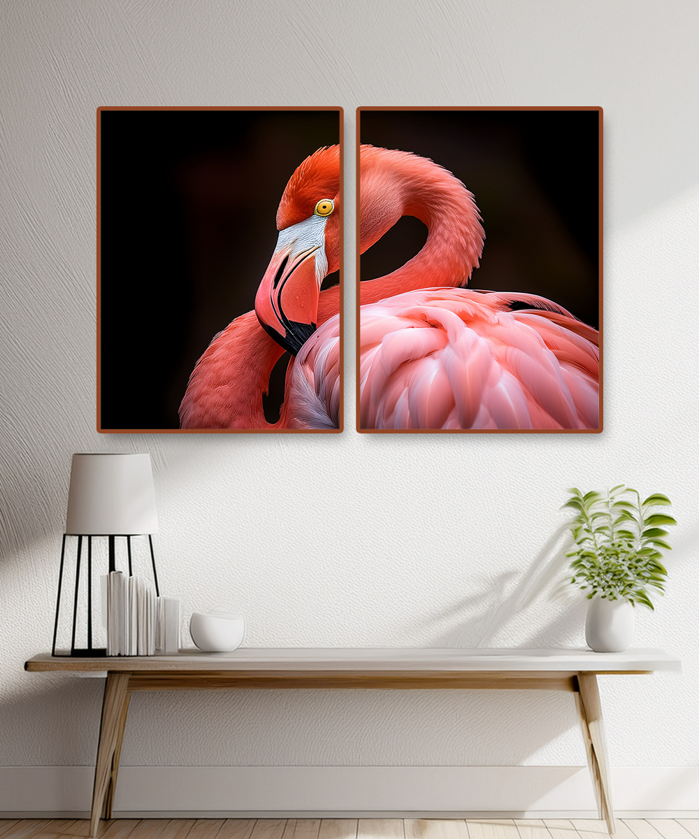 Elegant Flamingo Canvas Wall Art – Tropical Grace Collection | Premium Fade-Resistant Print