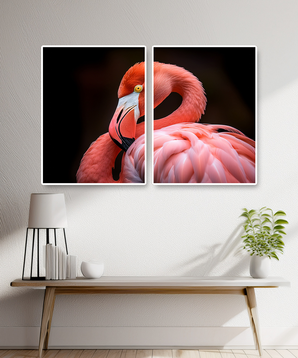 Elegant Flamingo Canvas Wall Art – Tropical Grace Collection | Premium Fade-Resistant Print