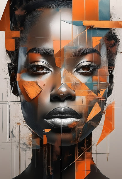 Urban Muse Abstract Portrait Canvas Wall Art – Bold Expression Collection | Premium Fade-Resistant Print