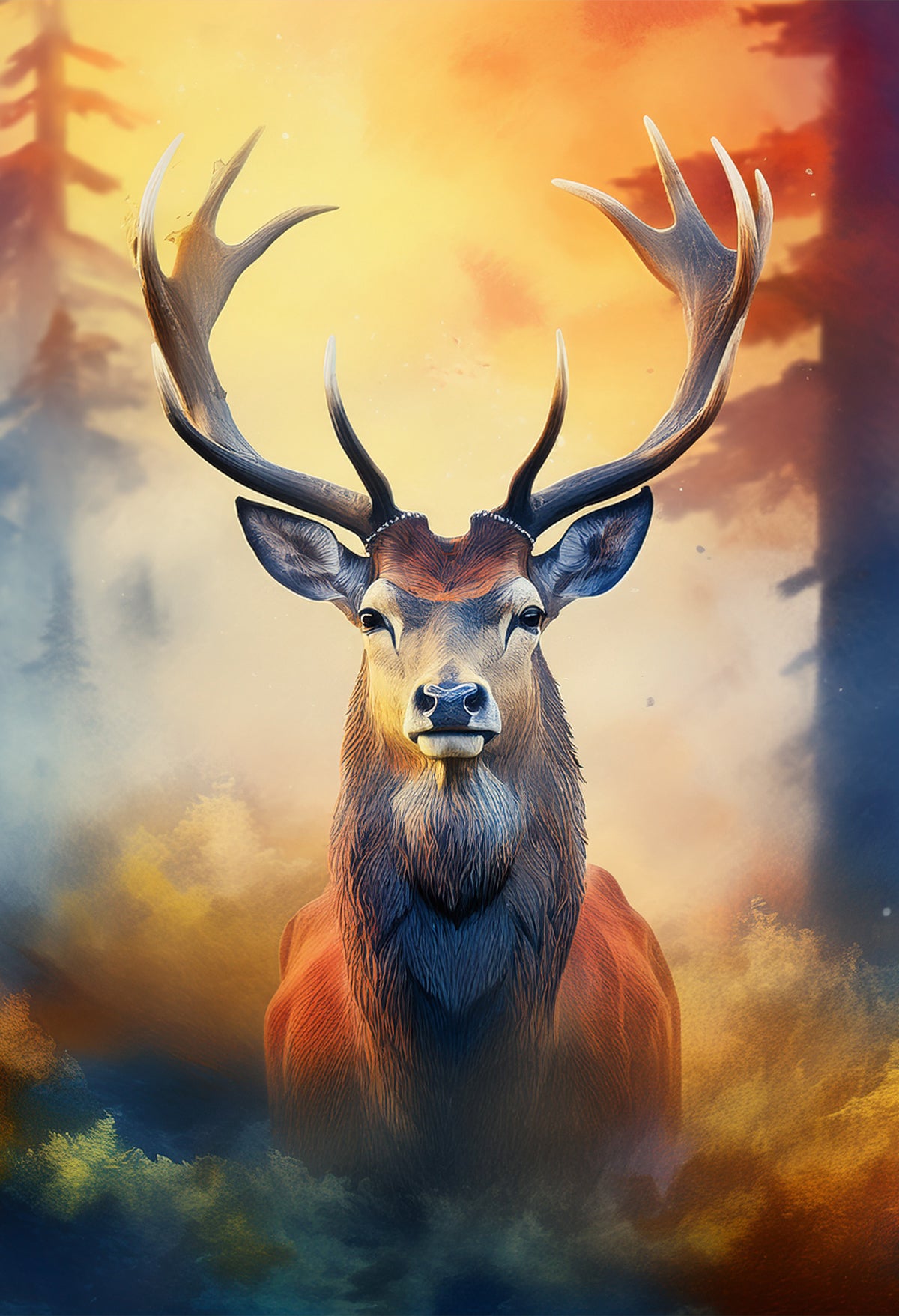 Majestic Deer Canvas Wall Art – Wild Spirit Collection | Premium Fade-Resistant Print