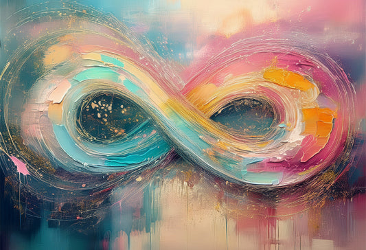 Infinity Flow Abstract Canvas Wall Art – Modern Symbol of Balance & Energy