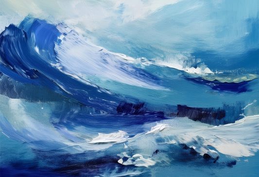 Abstract Ocean Waves Canvas Wall Art – Coastal Harmony Collection | Premium Fade-Resistant Print