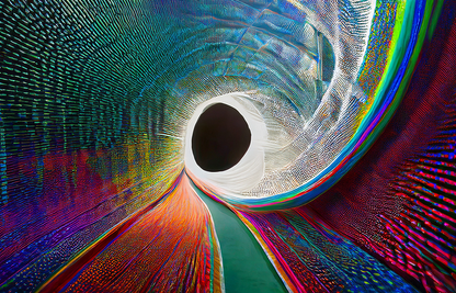 Abstract Tunnel Canvas Wall Art – Awakening Colors in Vivid Spectrum