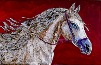 Azure Gaze – Majestic Horse Canvas Wall Art