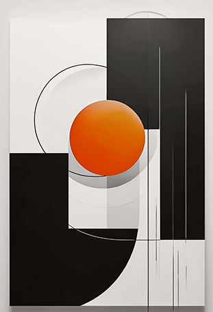 Balance Point – Modern Geometric Abstract Canvas Wall Art