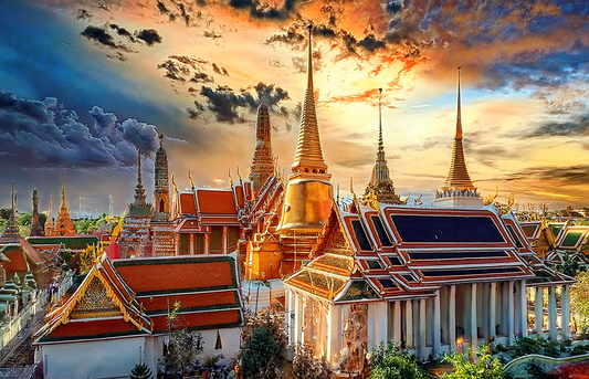 Bangkok Majesty – Golden Temple Skyline Canvas Wall Art