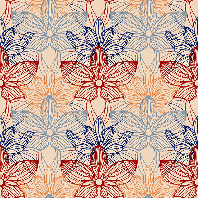Blooming Geometry – Abstract Floral Line Art Canvas Wall Art