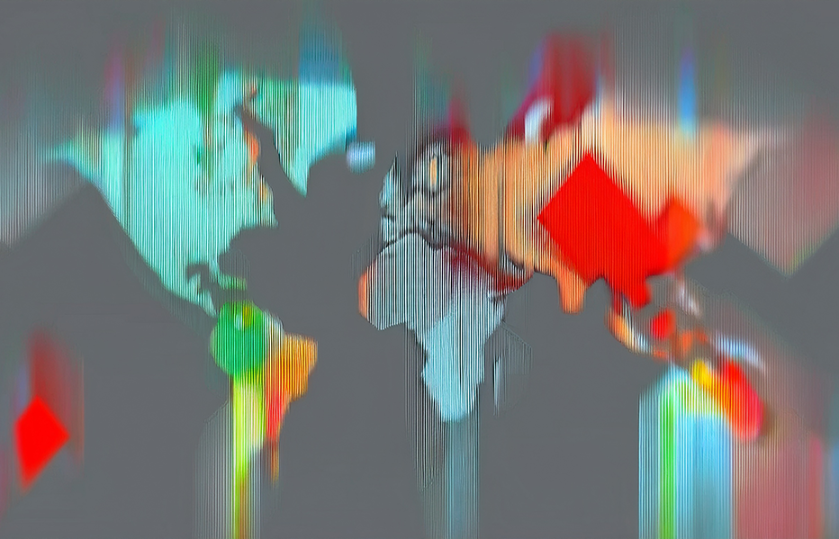 Modern Abstract World Map Canvas Wall Art – Vibrant Colors & Contemporary Design