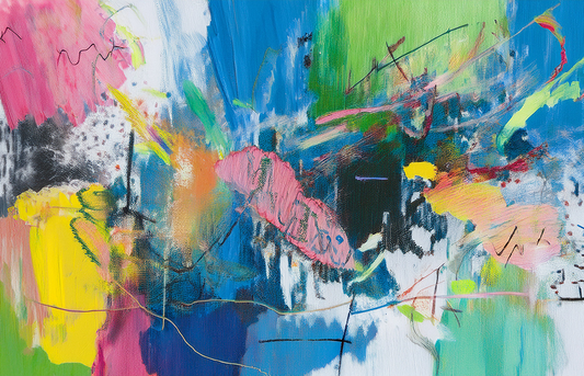 Center of Chaos – Vibrant Abstract Canvas Wall Art