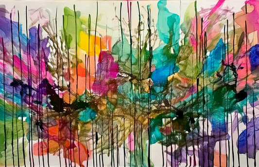 Chaotic Garden – Vibrant Abstract Canvas Wall Art