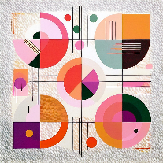 Circles in Motions – Geometric Abstract Grid