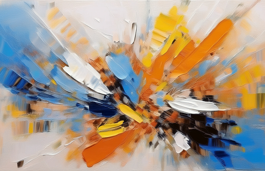 Color Burst – Vibrant Abstract Modern Shapes Canvas Wall Art