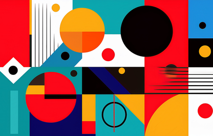 Geometric Abstract Canvas Wall Art – Bold Colors & Modern Shapes