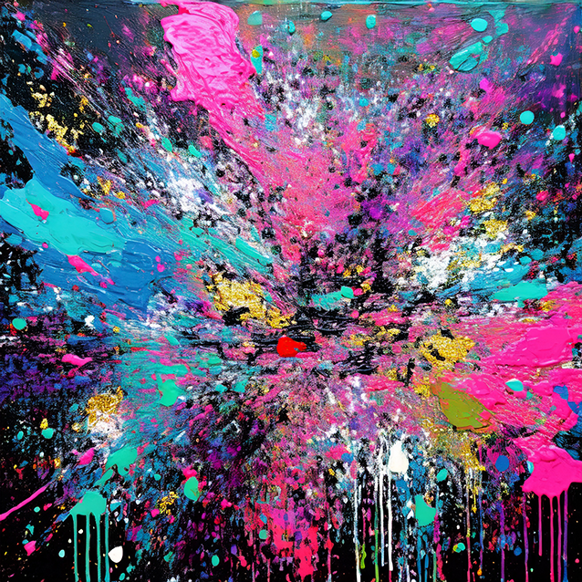 Cosmic Splatter – Explosive Abstract Expression