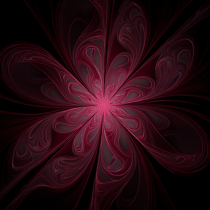 Crimson Flow – Abstract Floral Canvas Wall Art