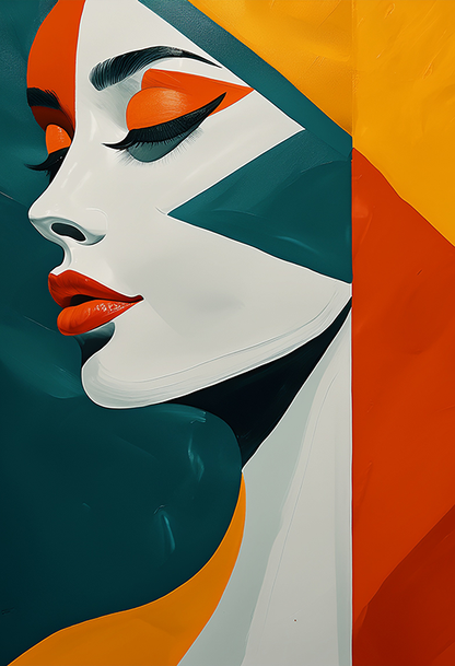Crimson Kiss Canvas Wall Art – Modern Abstract Elegance