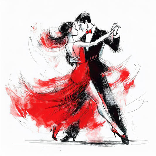 Passionate Tango Dance Canvas Wall Art