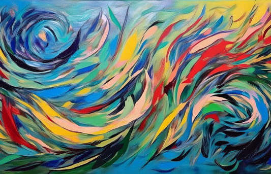 Dance of the Elements – Vibrant Abstract Canvas Wall Art