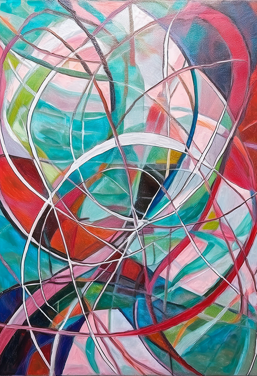 Colorful Abstract Geometric Canvas Wall Art – Modern Fine Art Print