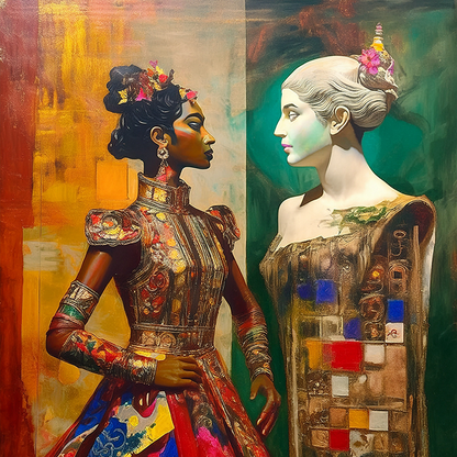 Dialogues of Time – Cultural Reflection in Dual Portrait