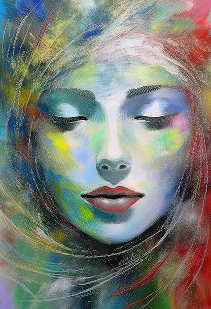 Dreaming Spirit – Abstract Portrait of Tranquility | 200-Year Fade-Resistant Epson Print