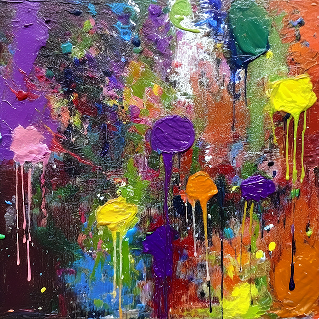 Dripping Spectrum – Explosive Abstract Color Burst