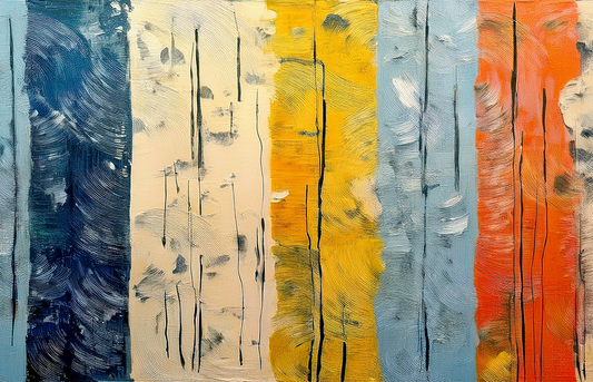 Echoes in Lines – Modern Abstract Striped Canvas Wall Art