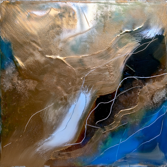 Echoes of Bronze – Metallic Abstract Composition