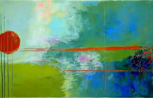 Echoes of Stillness – Minimalist Abstract Landscape Canvas Wall Art