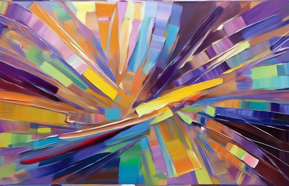 Energy Fields – Dynamic Abstract Burst Canvas Wall Art