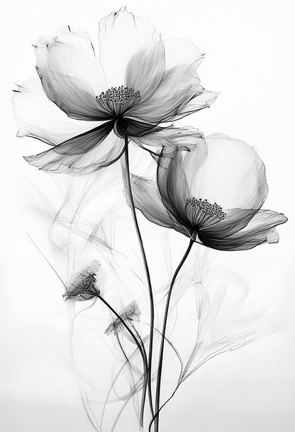 Ethereal Bloom Canvas Wall Art – Whisper of Elegance