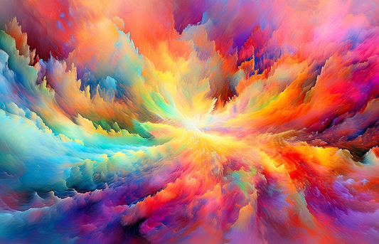 Explosion of Colors – Vivid Abstract Modern Canvas Wall Art