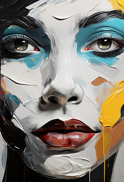 Face of Colors Canvas Wall Art – Bold Abstract Expression