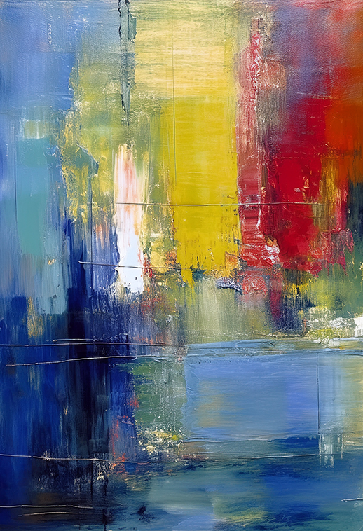 Bold Abstract Layers Canvas Wall Art