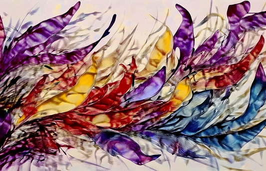 Flames of Color – Abstract Flowing Canvas Wall Art