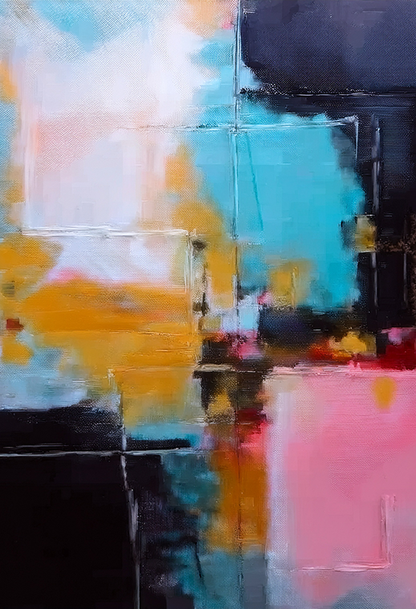 Fragments of Color – Modern Abstract Canvas Wall Art