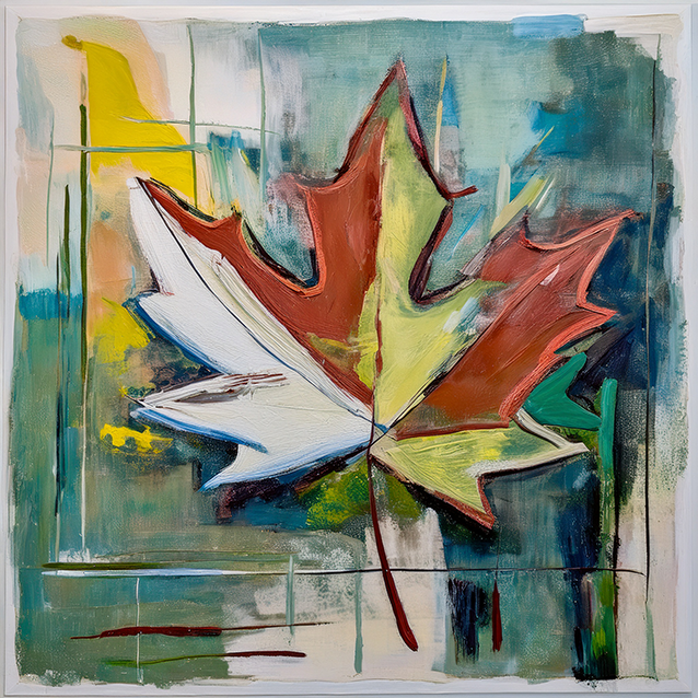Fragments of Growth – Abstract Botanical Mixed Media Canvas Art
