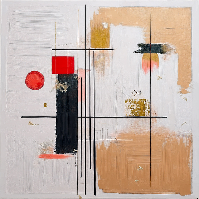Fragments of Silence – Minimalist Geometric Abstract Wall Art