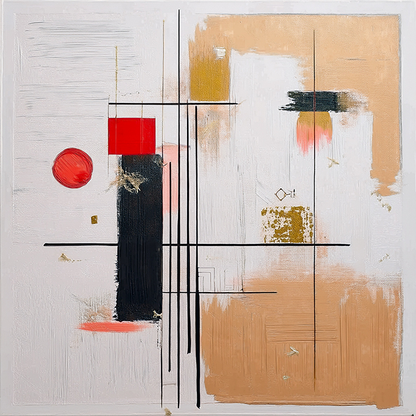 Fragments of Silence – Minimalist Geometric Abstract Wall Art