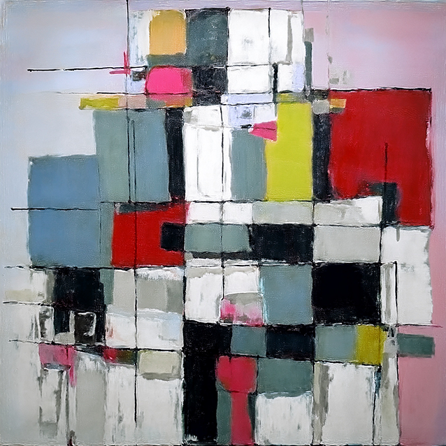 Fragments of Silence – Abstract Grid Composition