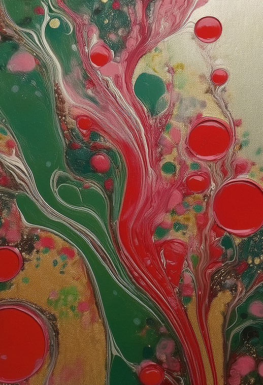 Gardenscape Flow of Nature Abstract Canvas Wall Art