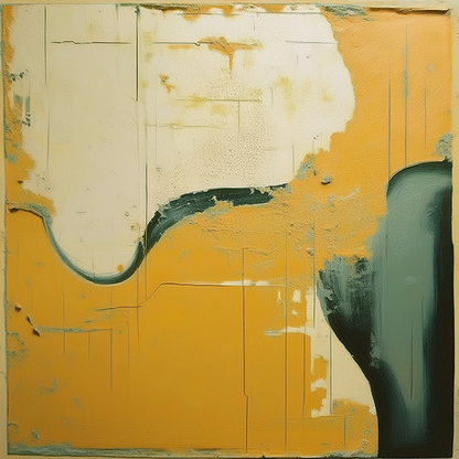 Golden Echo – Abstract Geometric Shapes Wall Art