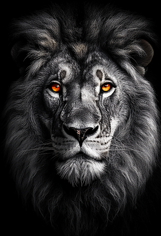 Majestic Lion Canvas Wall Art – Golden Eyes of Strength