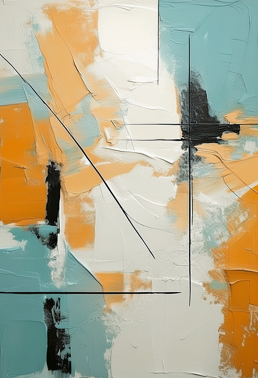 Harmony of Shapes – Contemporary Abstract Canvas Wall Art