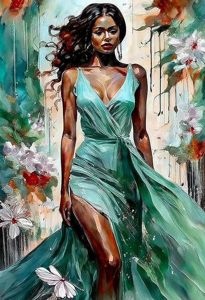 Blossoming Grace Canvas Wall Art – Elegance in Motion
