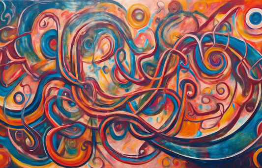 Labyrinth of Color Canvas Wall Art – Vibrant Abstract Swirls & Motion
