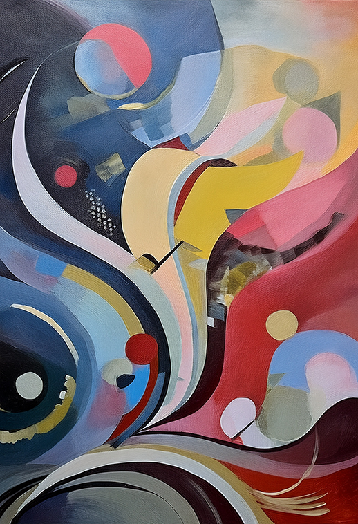 Dynamic Abstract Forms Canvas Wall Art