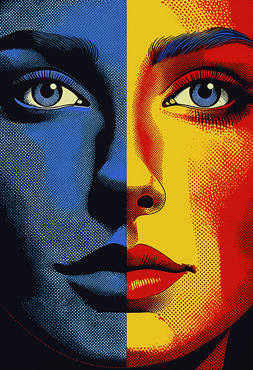 Pop Reflections – Modern Pop Art Portrait Canvas